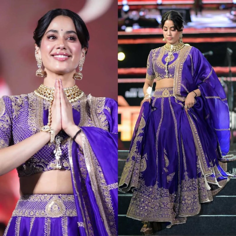 Royal Amethyst Purple Silk Lehenga Choli with Majestic Gold Zari Heritage Motifs and Elaborate Borders